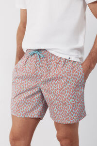 Cortefiel Printed small algae swimwear
