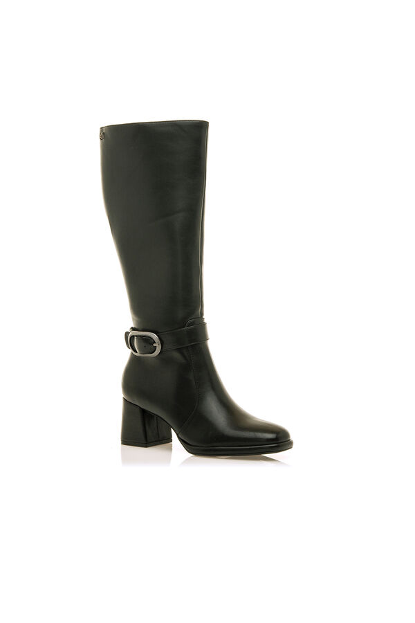 Cortefiel Heeled boot Black