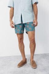 Cortefiel Lobster print swimwear Green