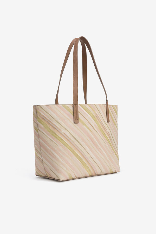 Vilanova Mala tote bag com efeito de couro estampado Tostado