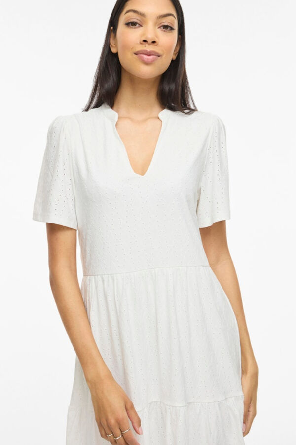 Vila Short dress with openwork details White