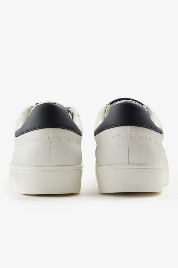 Fred Perry Chinelos de quarto Spencer em couro Branco