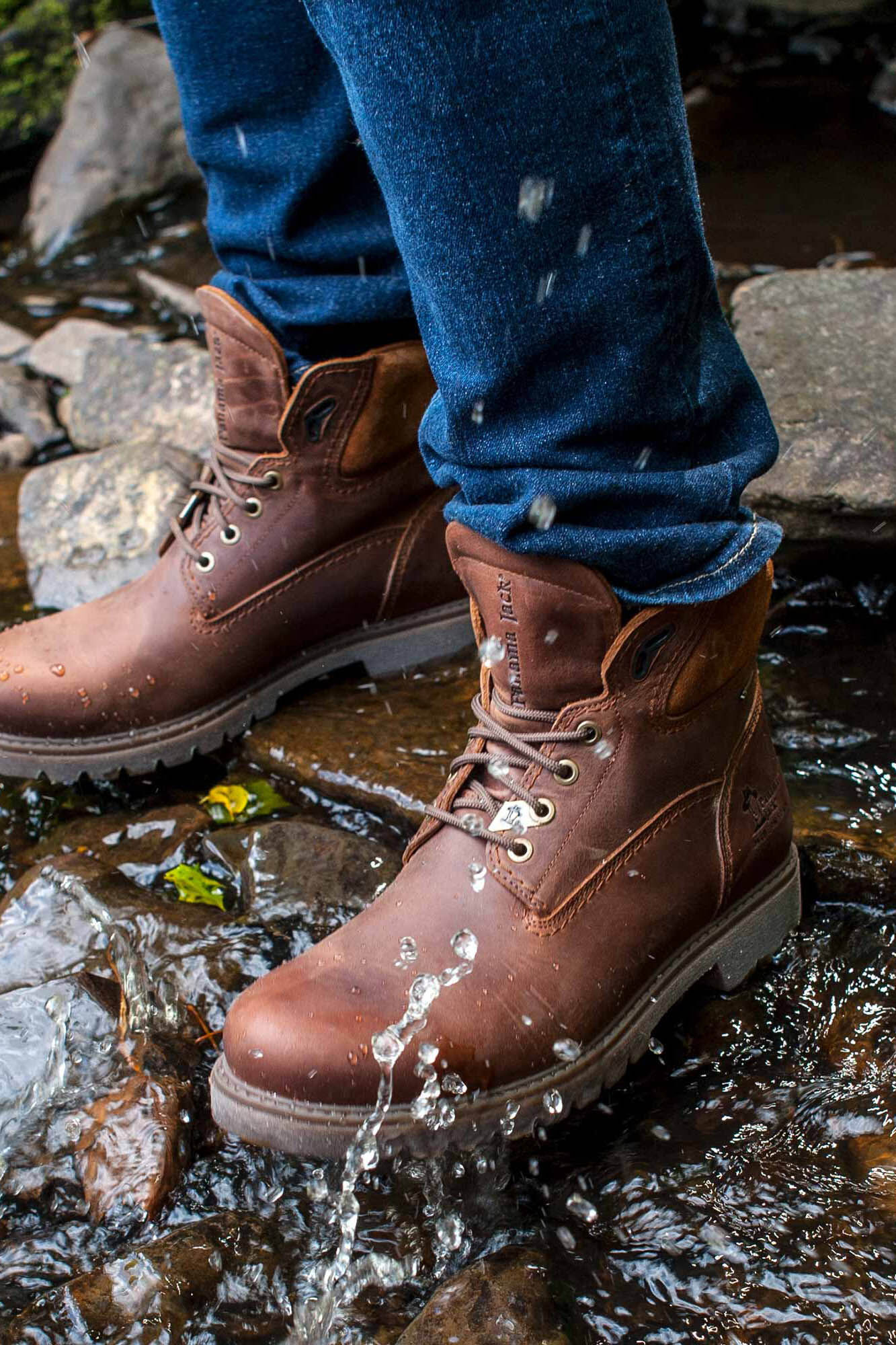 Panama Jack Botim de homem em pele napa