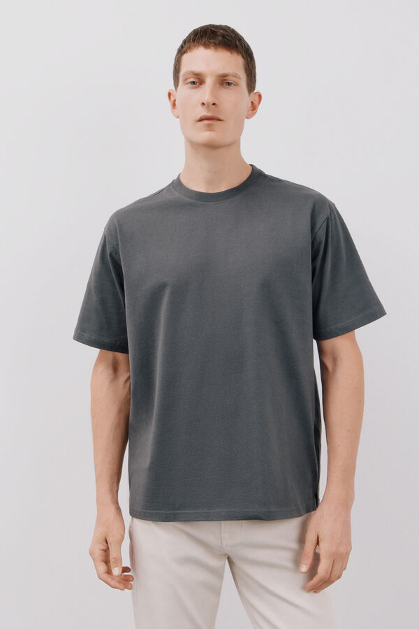 Cortefiel Basic T-shirt Grey