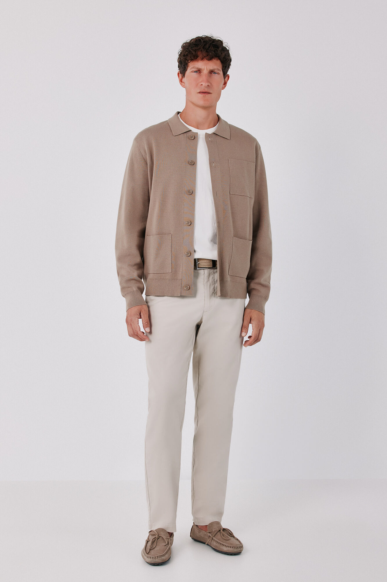 Cortefiel Cotton knit overshirt jumper