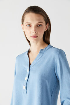 Cortefiel Textured Comfort blouse Stone