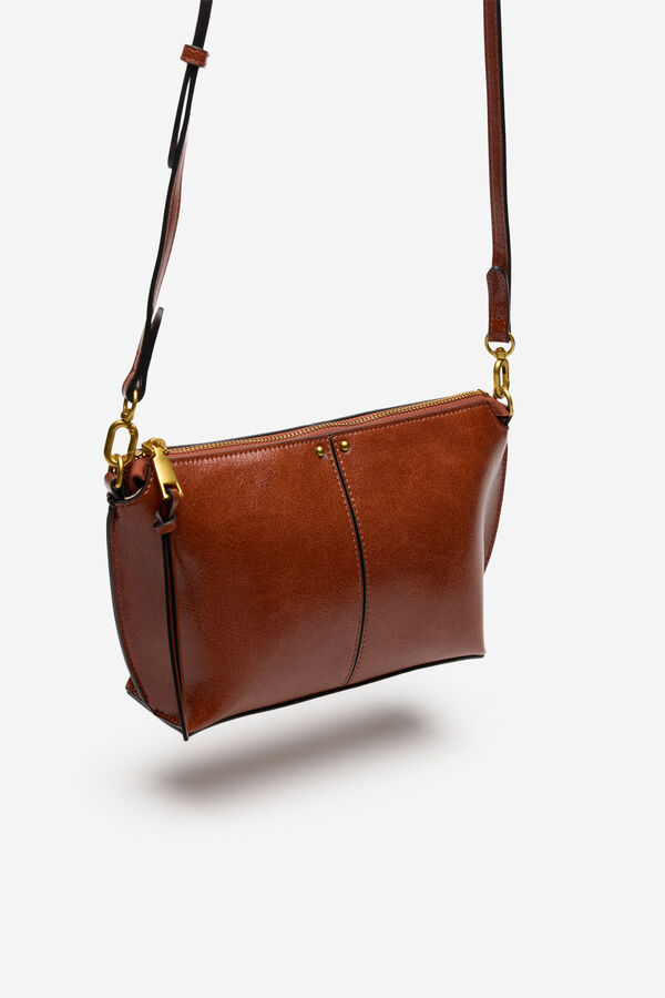 Cortefiel Double- handle shoulder bag Orange