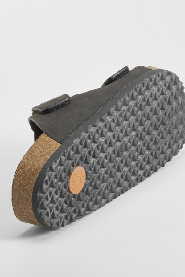 Comfeet Sand&aacute;lia bio de velcro Soft Insock COMFEET Preto