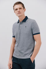 Cortefiel Oxford polo shirt Navy