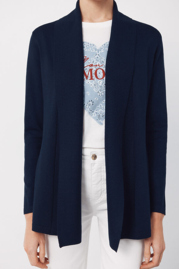 Cortefiel Cardigan with shawl neckline Navy
