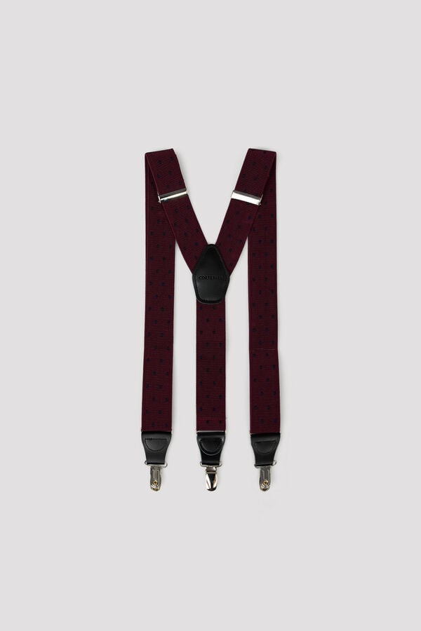 Cortefiel Polka-dot elastic strap Maroon