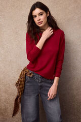 Slowlove Camiseta b&aacute;sica melange Rojo
