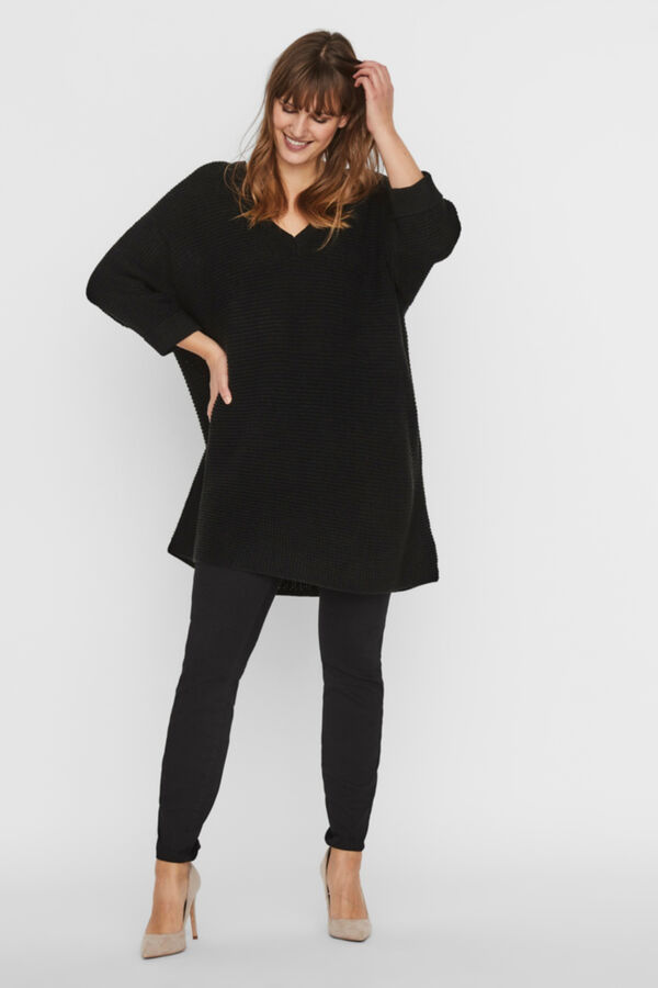 Vero Moda Curve Jersey largo de punto Curve Negro