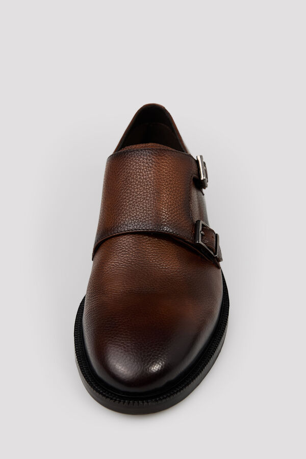 Cortefiel Two buckle dress shoe Dark brown