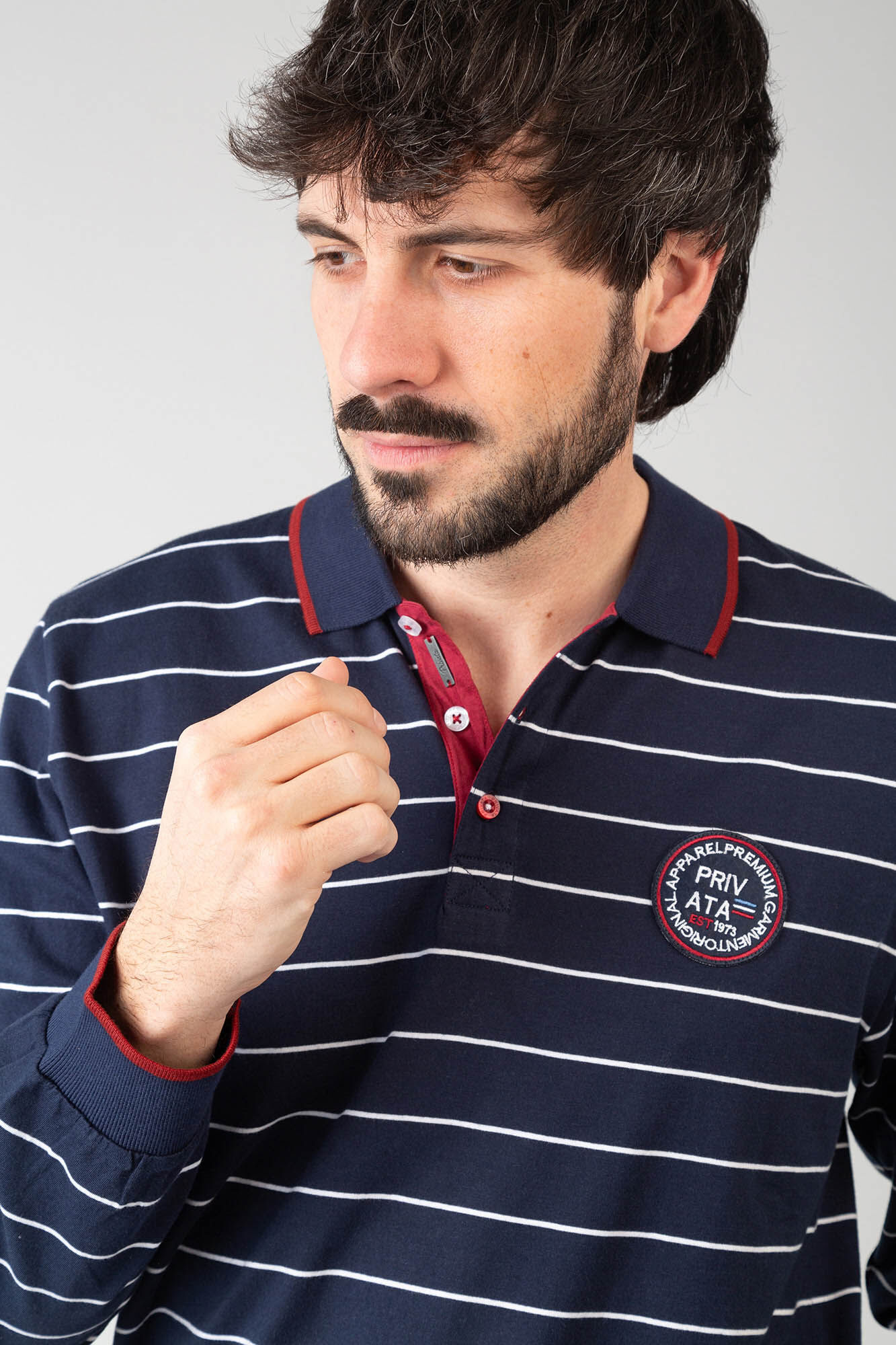 Polo punto liso manga larga Polos de hombre Cortefiel