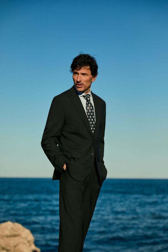 Americana traje solapa pico