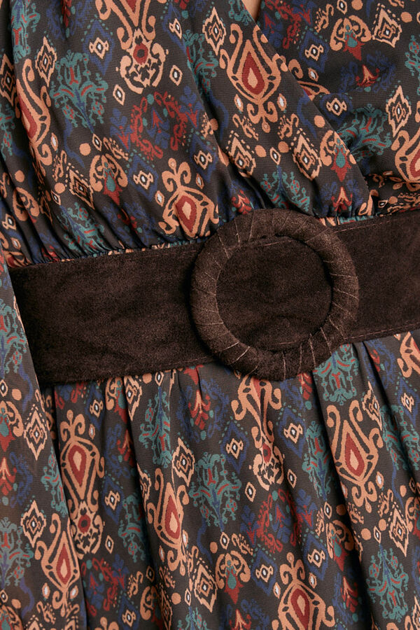 Pol&iacute;n Et Moi Cintur&oacute;n serraje Marr&oacute;n