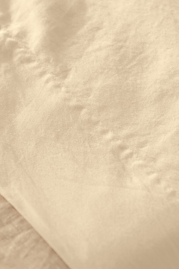 Bassols Len&ccedil;ol de cima de algod&atilde;o lavado fosco Sahara Tostado