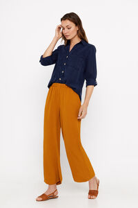 Cortefiel Flowing trousers Gold
