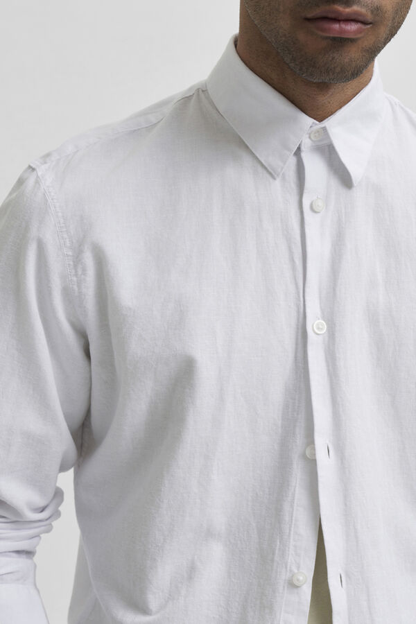 Cortefiel Slim fit organic cotton shirt White