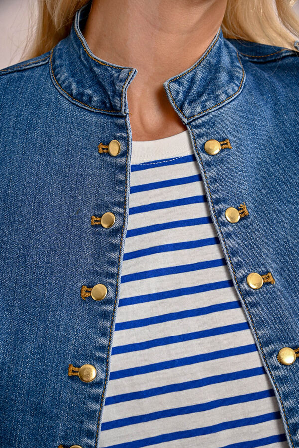 Molly Bracken Chaqueta vaquera estilo militar Azul
