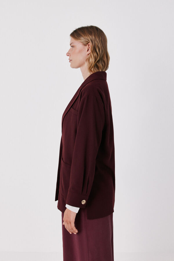 Cortefiel Fluid women's blazer Maroon
