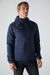 Cortefiel Hooded knitted fleece jacket Multicolour