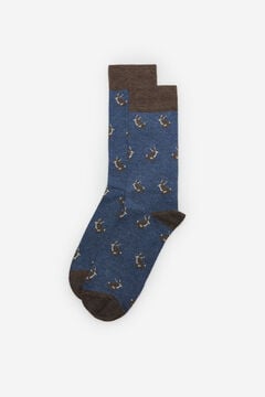 Cortefiel Animal print socks Blue jeans