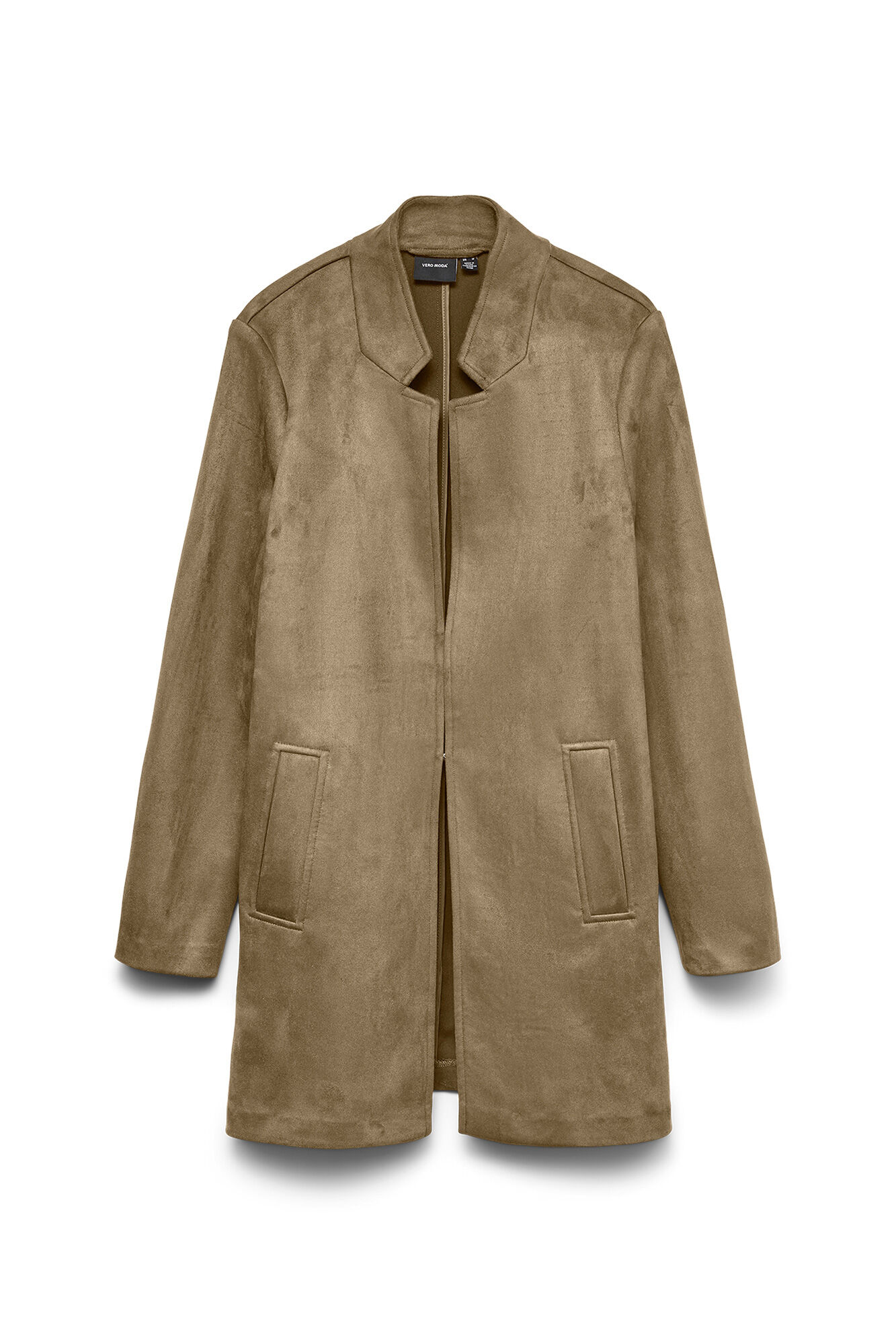 Vero Moda Casaco comprido efeito camur&ccedil;a