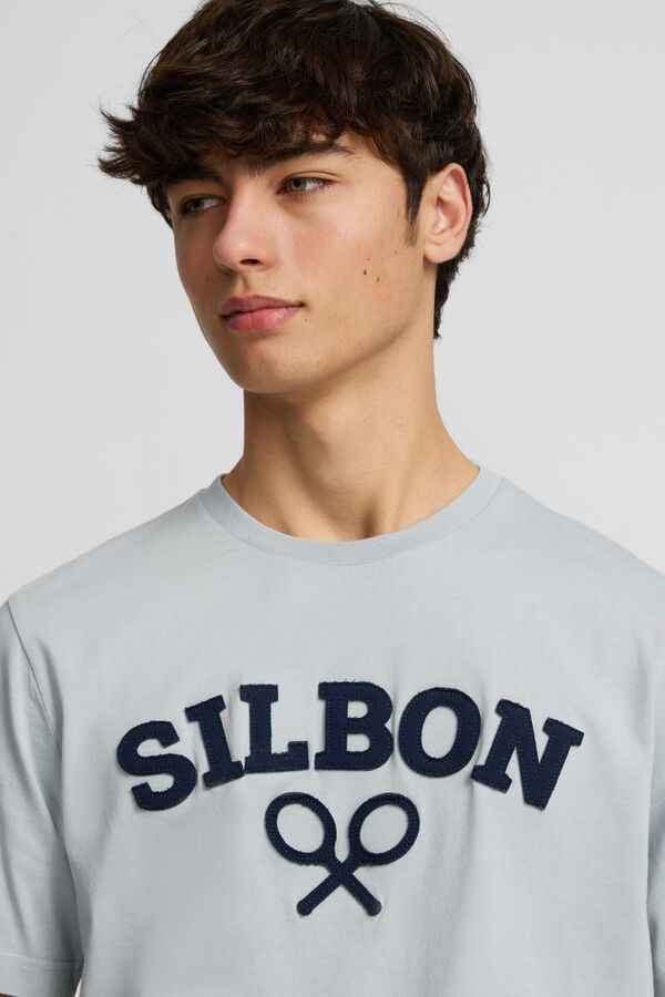Silbon Camiseta raquete meia Azul