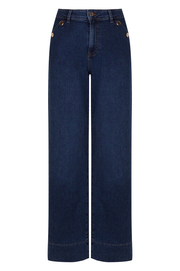 Cortefiel Jeans Palazzo botones Blue