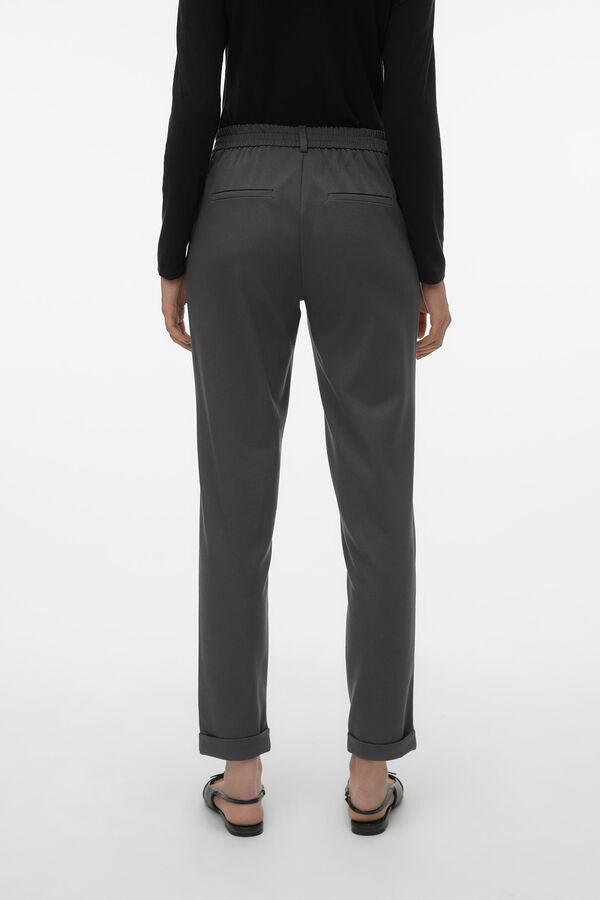 Cortefiel Plain trousers with normal waist Grey