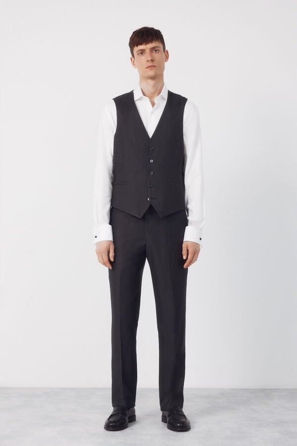 Cortefiel Vest structure XXI Serie Dark grey