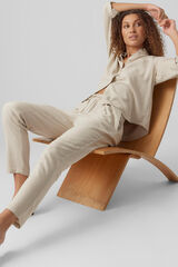 Vero Moda Pantalón largo ancho de lino Cinzento