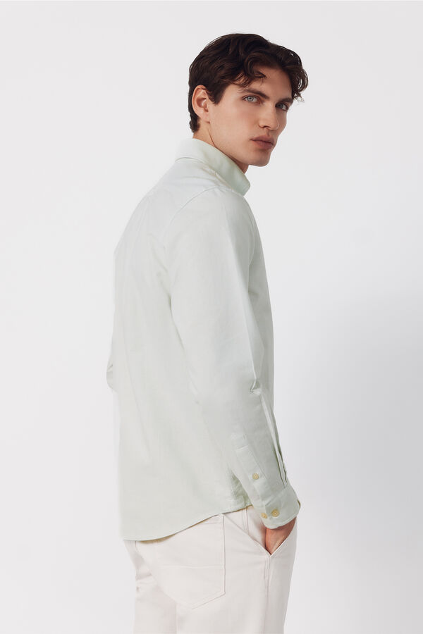 Cortefiel Candle stripe oxford shirt Dark green