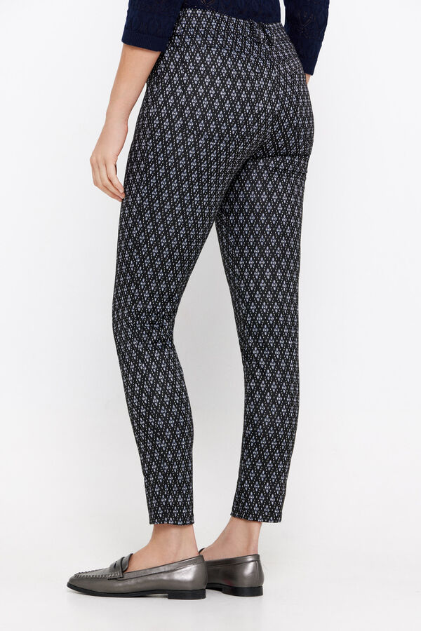 Cortefiel Jacquard knit trousers Printed grey