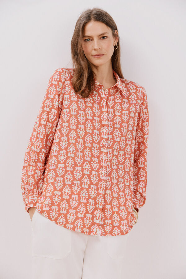Cortefiel Printed shirt Printed red