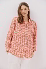 Cortefiel Camisa estampada Vermelho