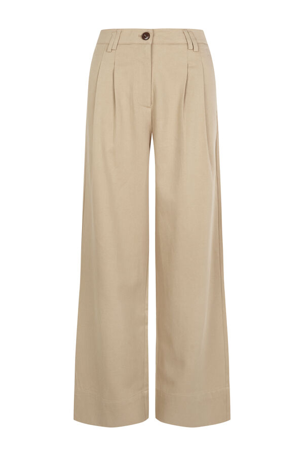 Slowlove Pantal&oacute;n tobillero ancho Beige