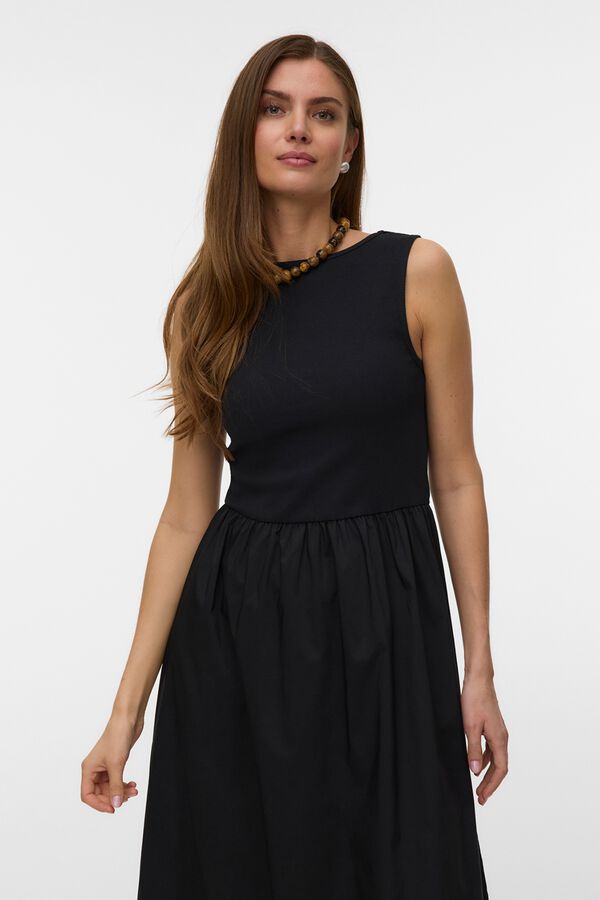 Vero Moda Vestido midi sem mangas Preto