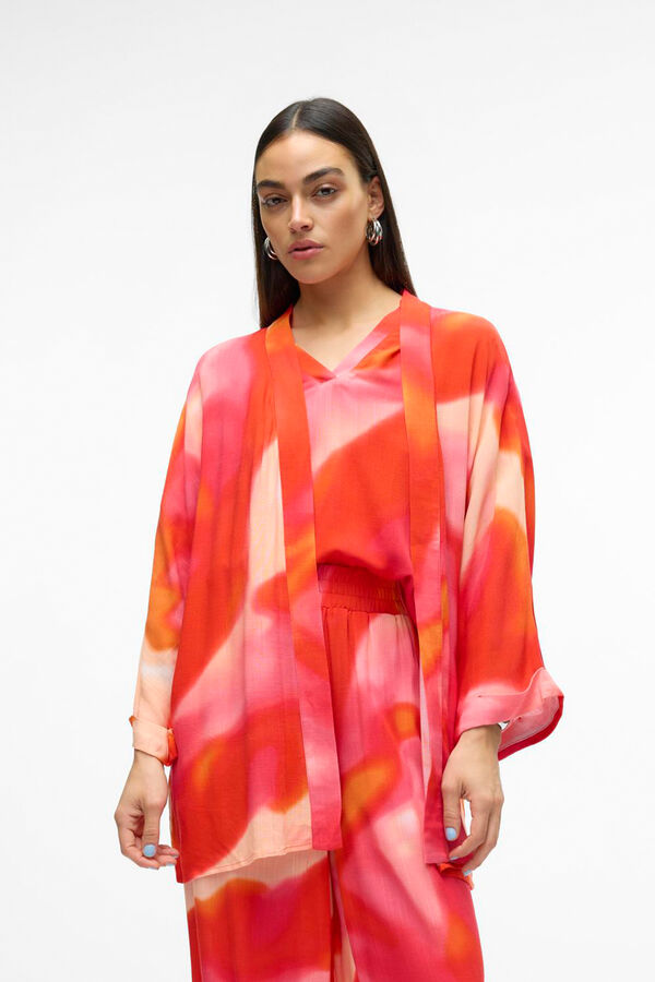 Cortefiel Kimono with 3/4-length sleeves Orange