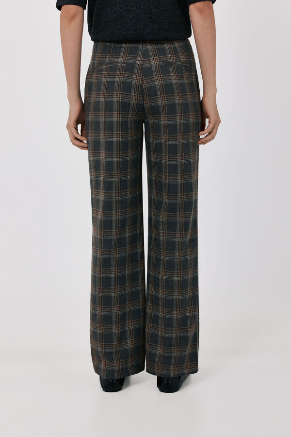 Cortefiel Women's tailored trousers Printed white