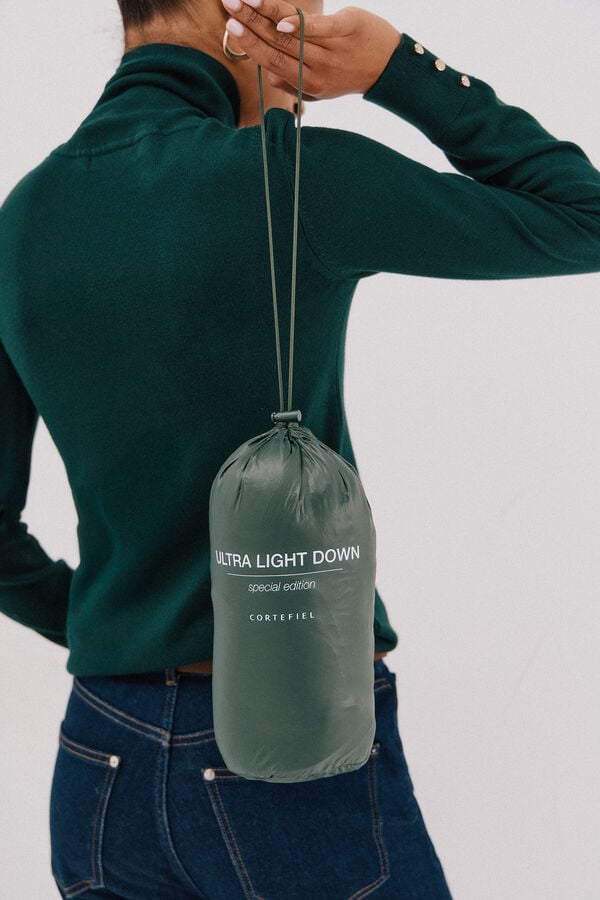 Cortefiel Reversible feather bomber jacket Green