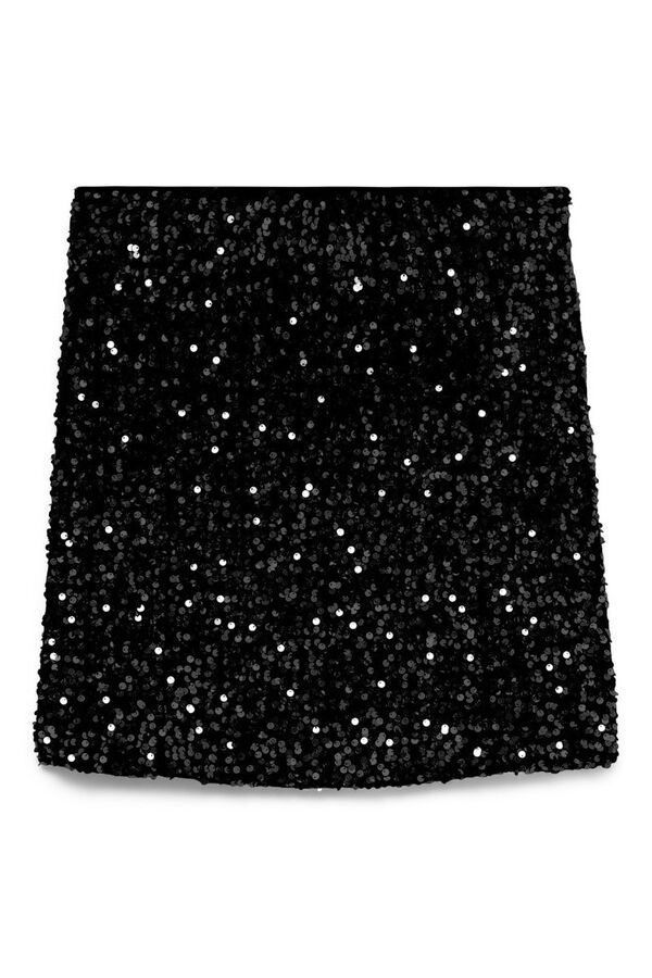 Vero Moda Saia curta de lantejoulas  Cinzento