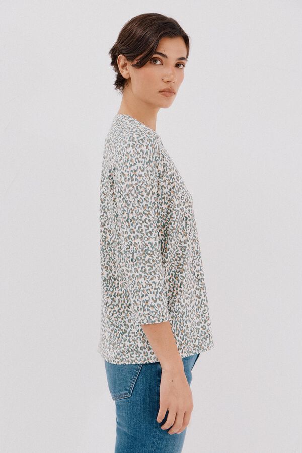 Cortefiel Basic mandarin neckline -shirt Multicolour