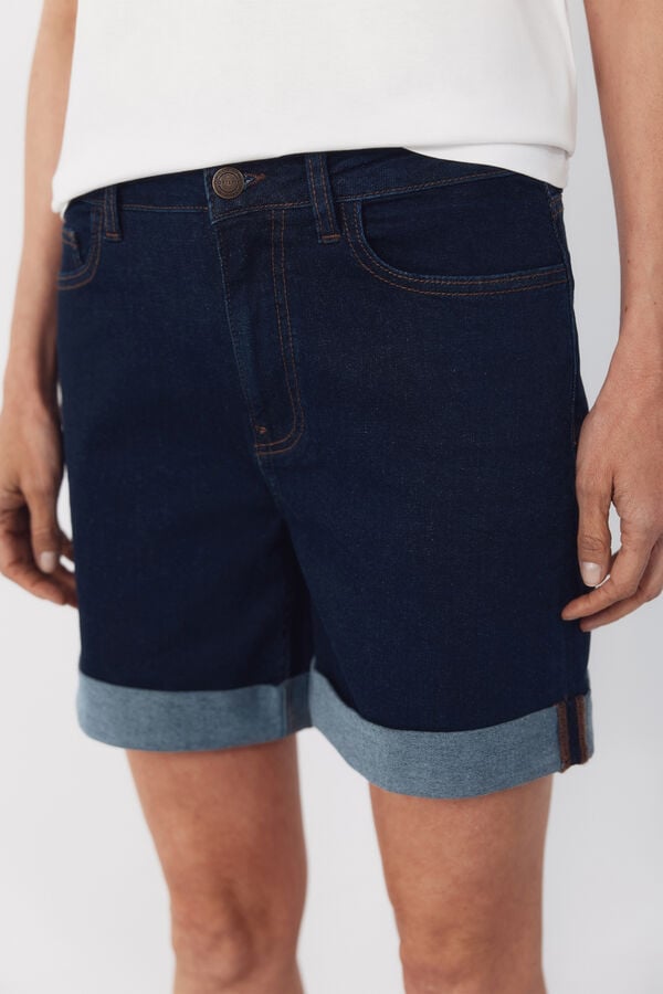 Cortefiel Jeans shorts Blue