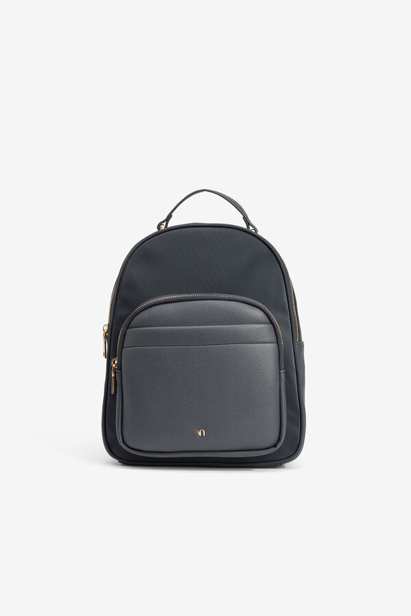 Vilanova Mochila com efeito de couro Azul