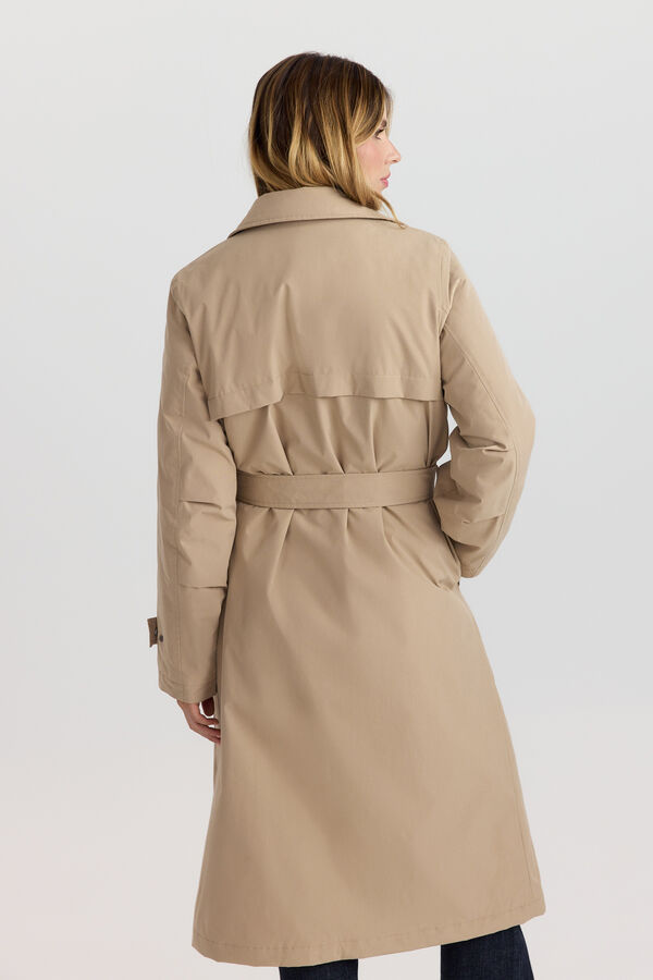 Vero Moda Sobretudo acolchoado comprido Castanho