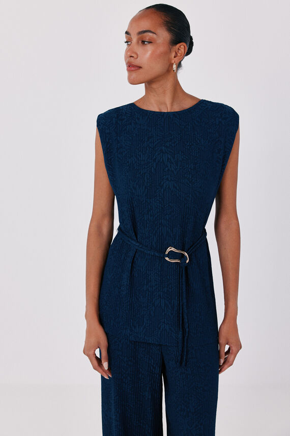 Top jacquard hebilla
