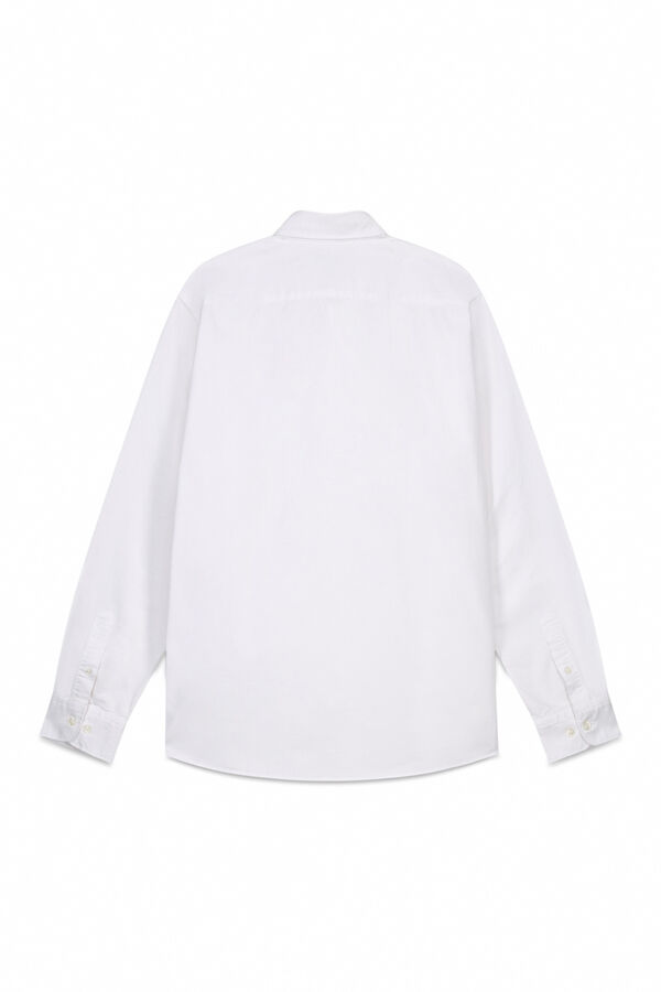 OOTO Camisa oxford liso Branco